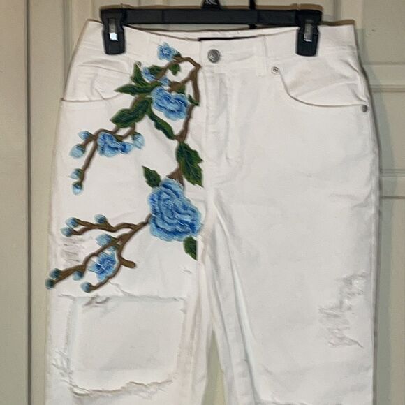 Gloria Vanderbilt White Amanda Jeans Upcycled 6 - Picture 2 of 16